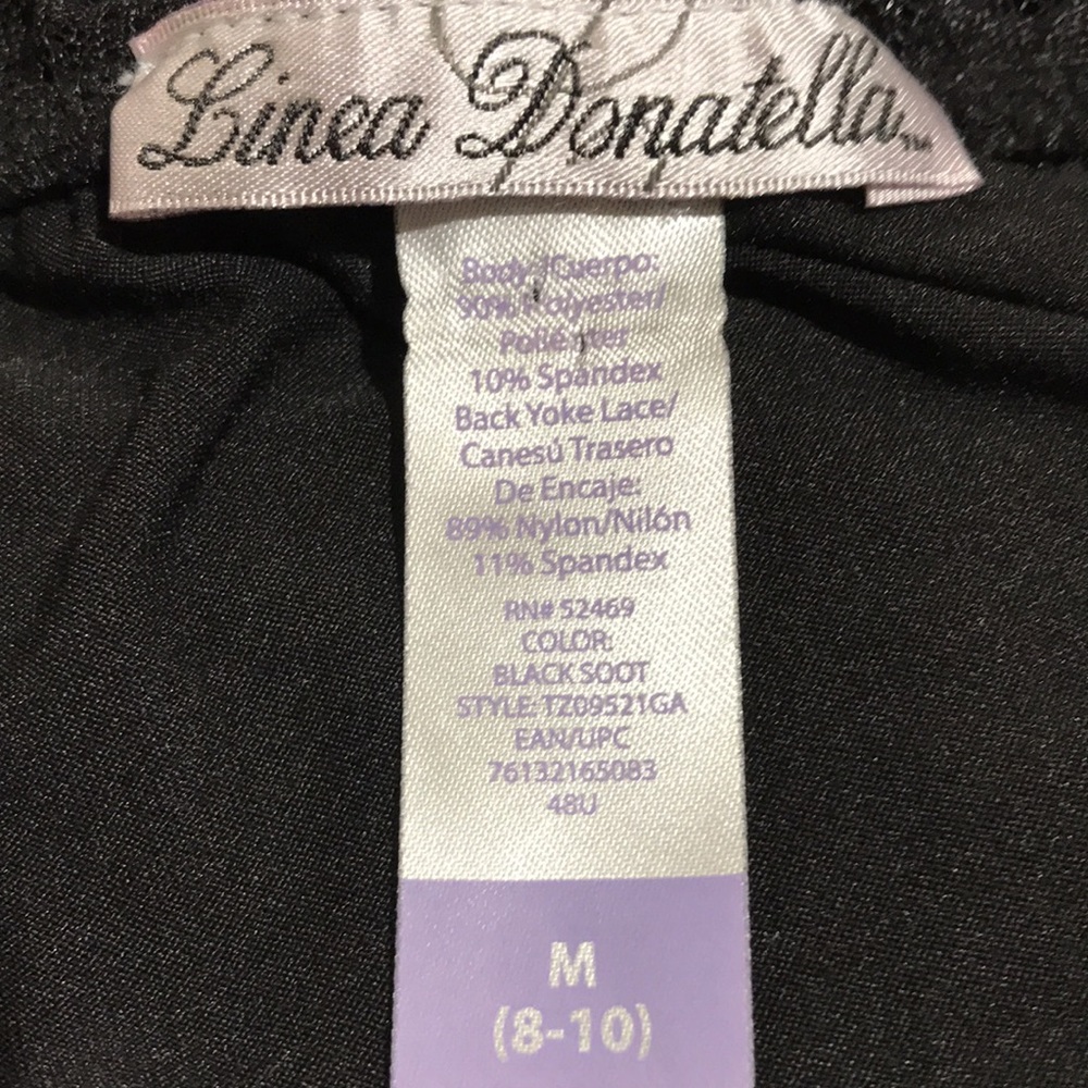 Línea Donatella black nightie size M (8-10) - Picture 7 of 8